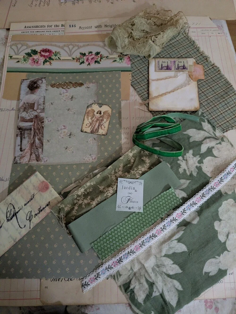 Green Envy Fabric & Trim Journal Lot